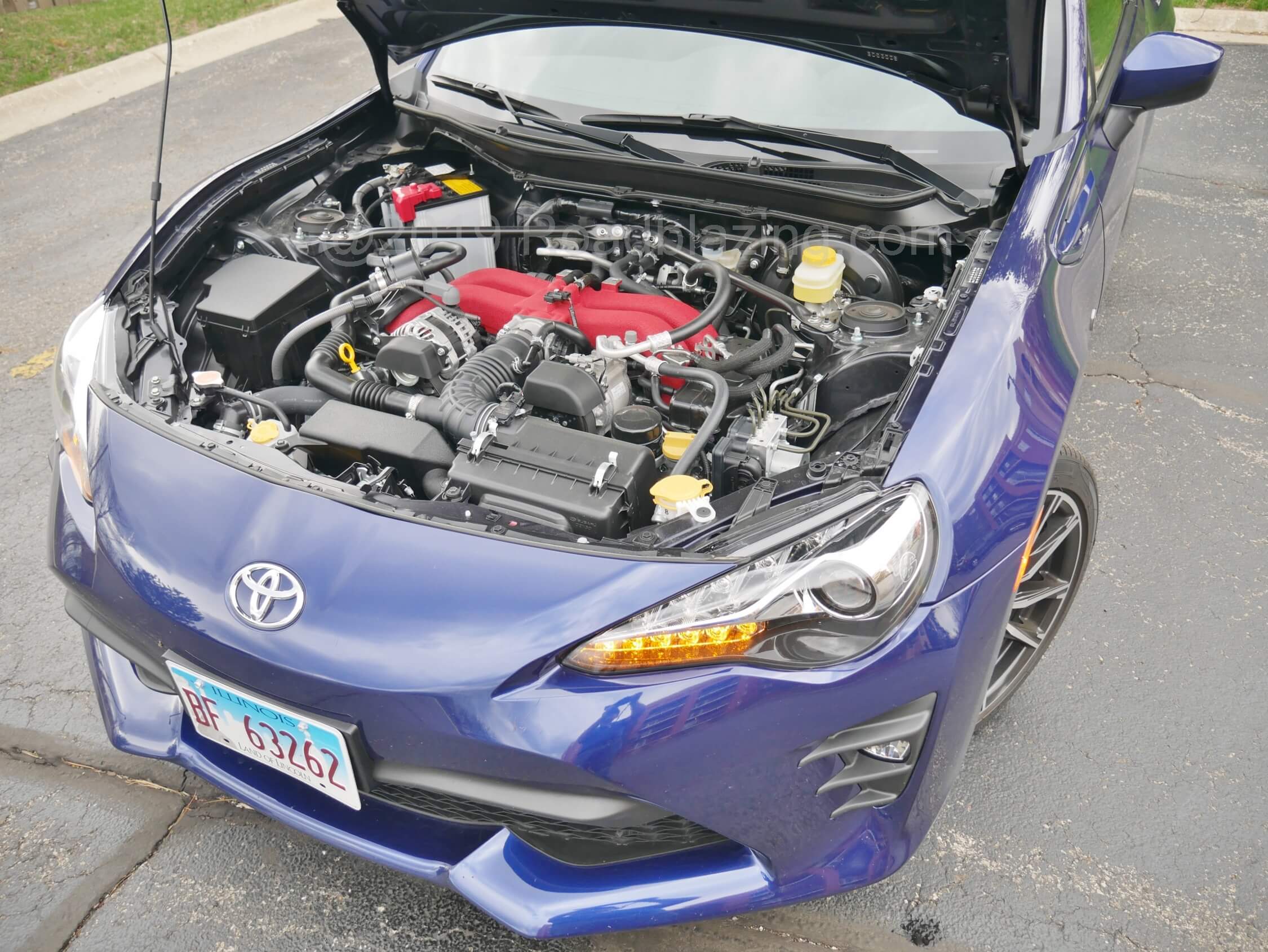 2019 Toyota 86 GT: Mostly Subaru 2.0L DOHC flat-4 engine now piston & crank fortified by 5 to 205 HP, 158 lb-ft of high rev torque. Sent via crisp short throw manual transmission to shorter final gearing chops launch times, while fuel economy remains at 31 MPG.