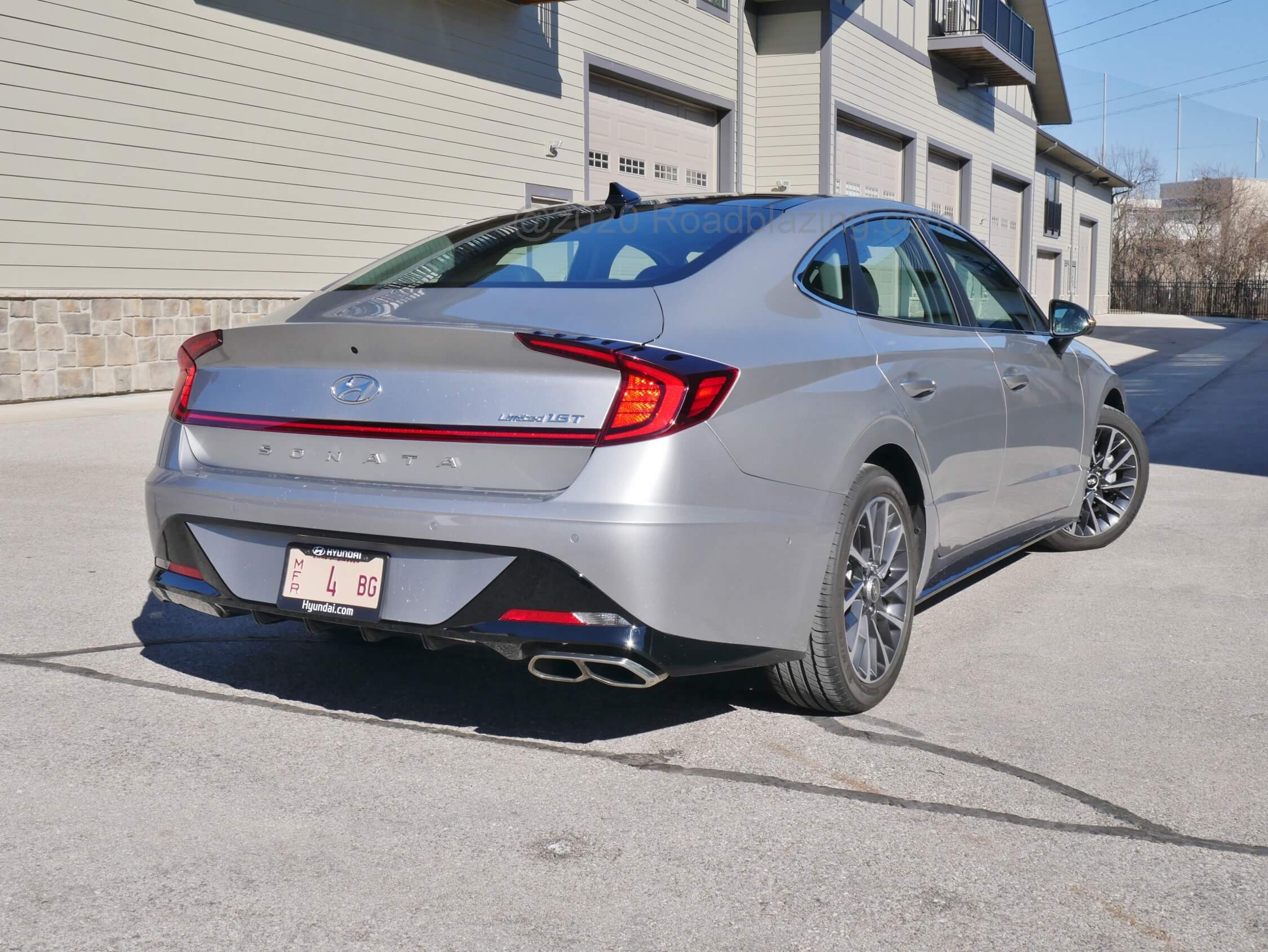 2020 Hyundai Sonata 1.6T Limited: RB spies a fastback sloping tail with creased trunk lid edge reminiscent of outgoing Lincoln MKZ