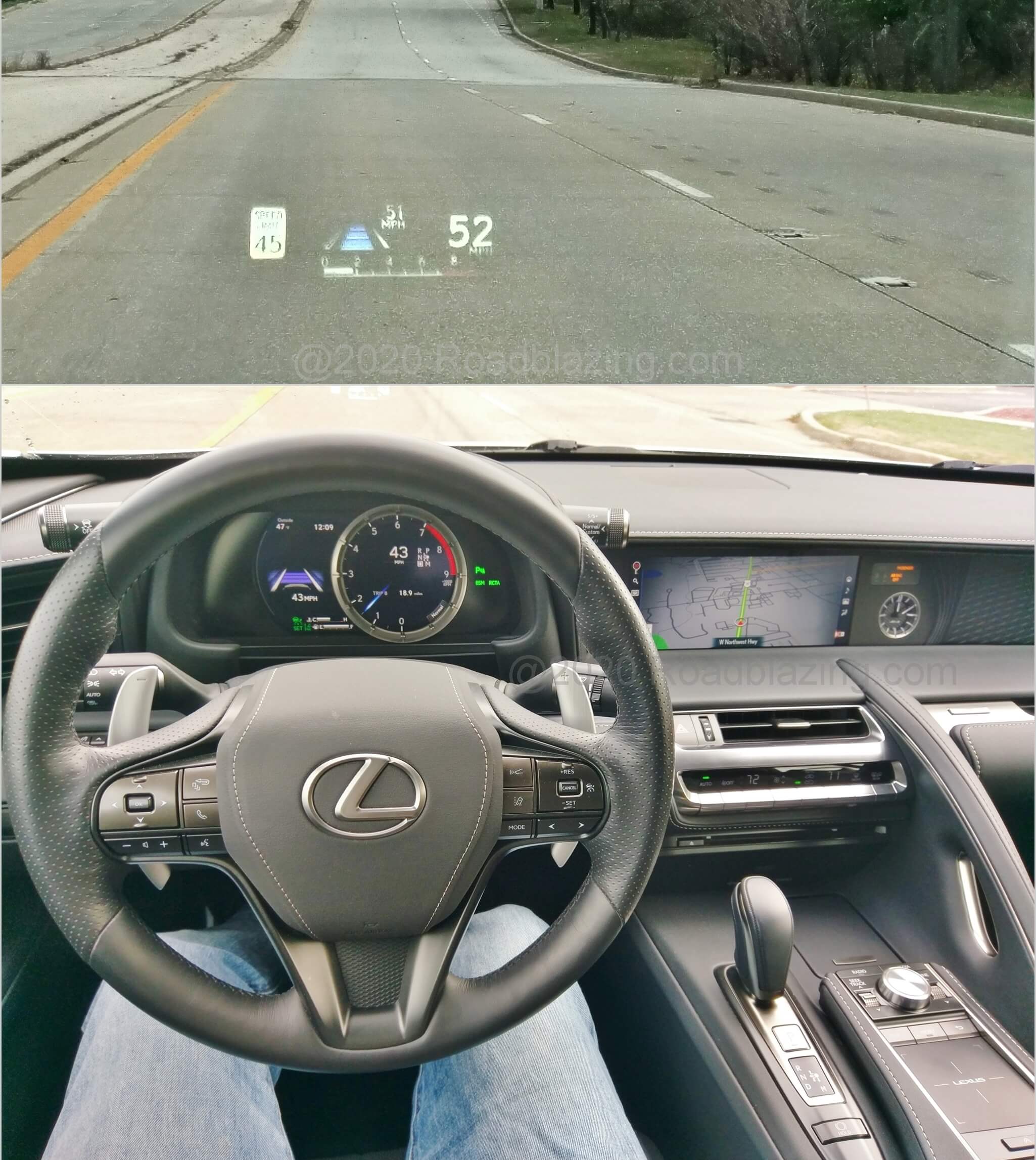 2021 Lexus LC 500 Convertible: driving w/ adaptive cruise control, lane keep assist and HUD