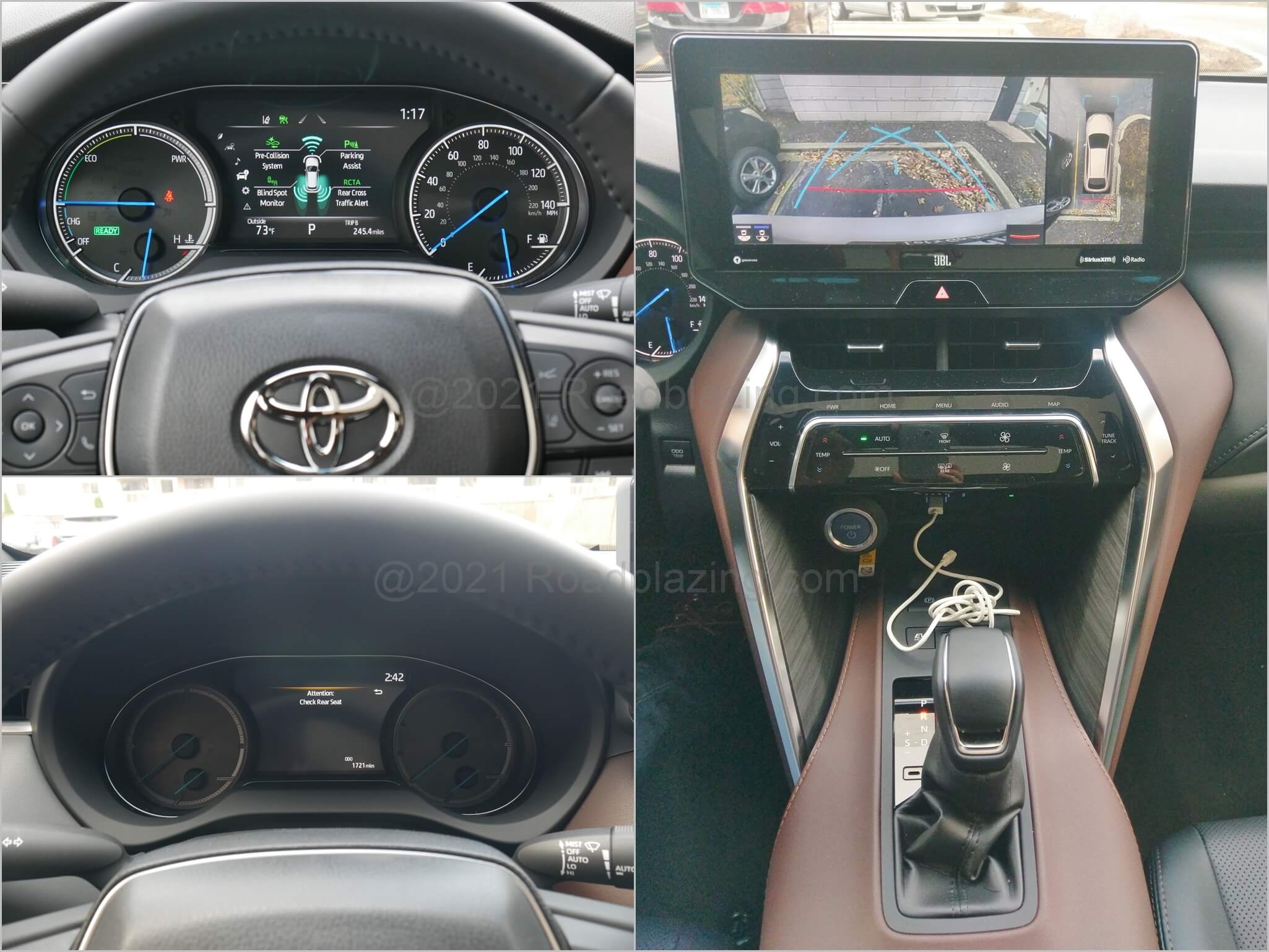 2021 Toyota Venza Hybrid Limited: advanced driver assist functions & available surround camera w/ Perimeter check & Park Assist