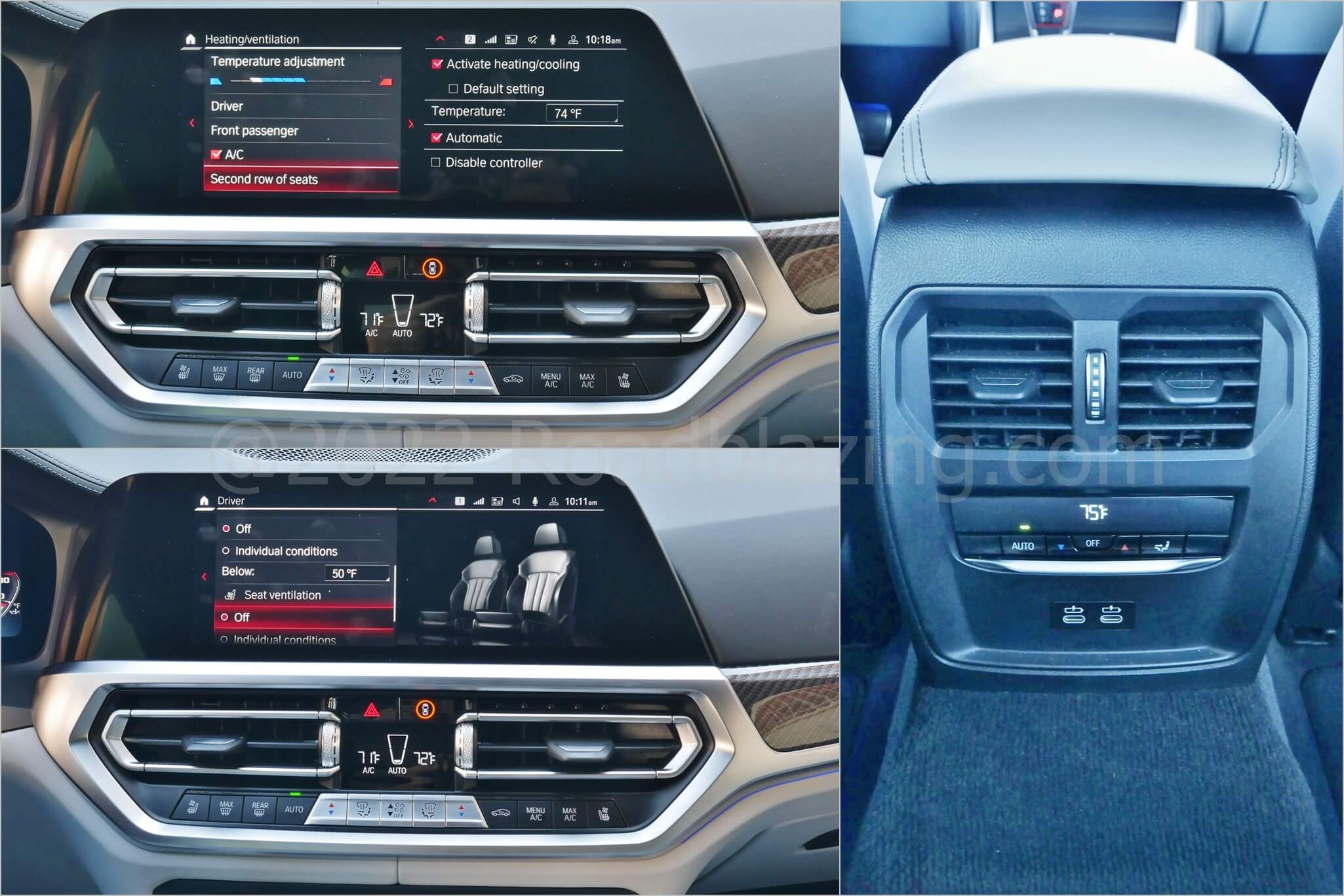 2022 BMW M4 Competition xDrive: cockpit & row 2 climate control