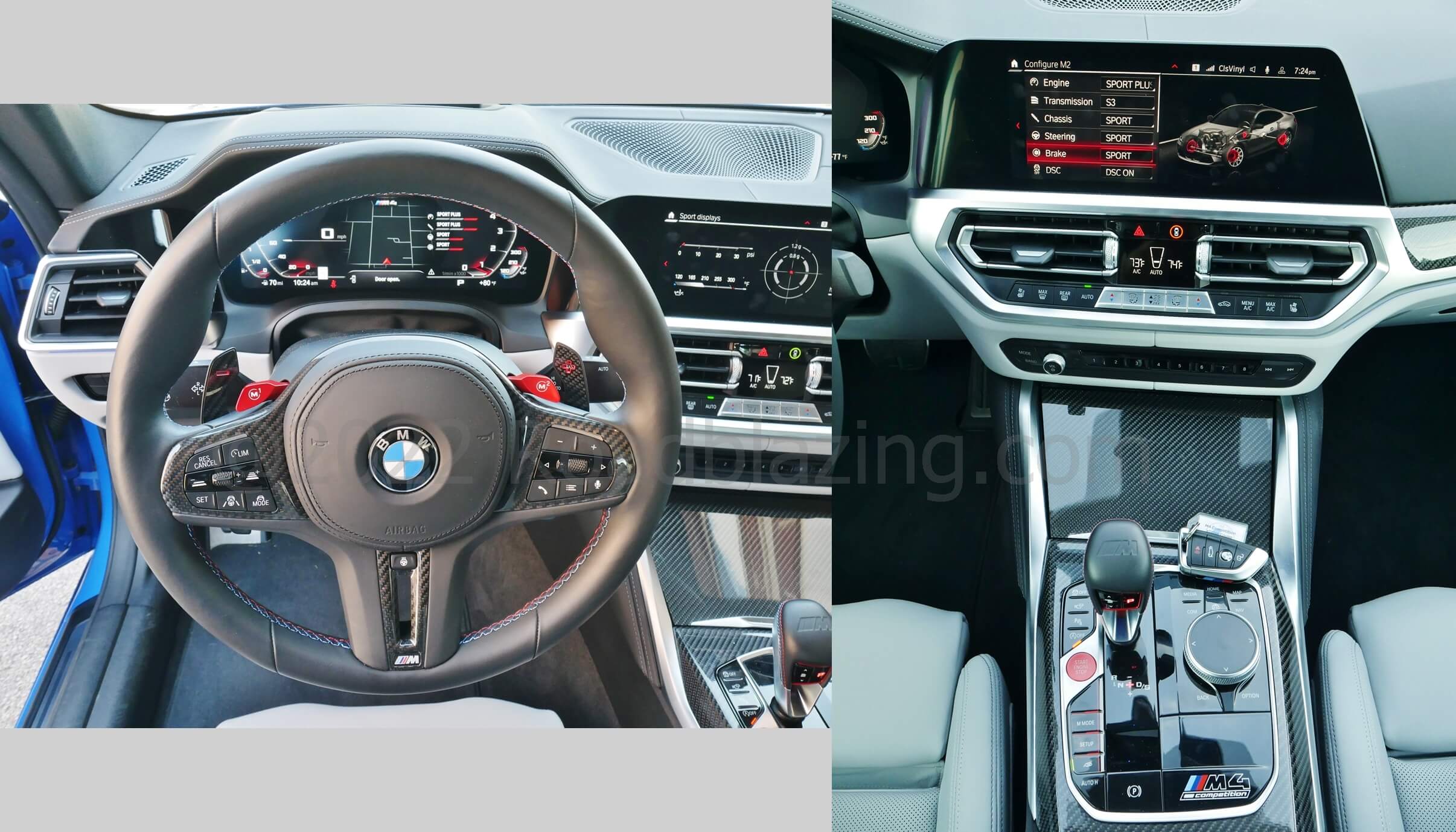 2022 BMW M4 Competition xDrive: 12.3" TFT Live Cockpit Pro & 12.3" I-Drive media screen performance displays