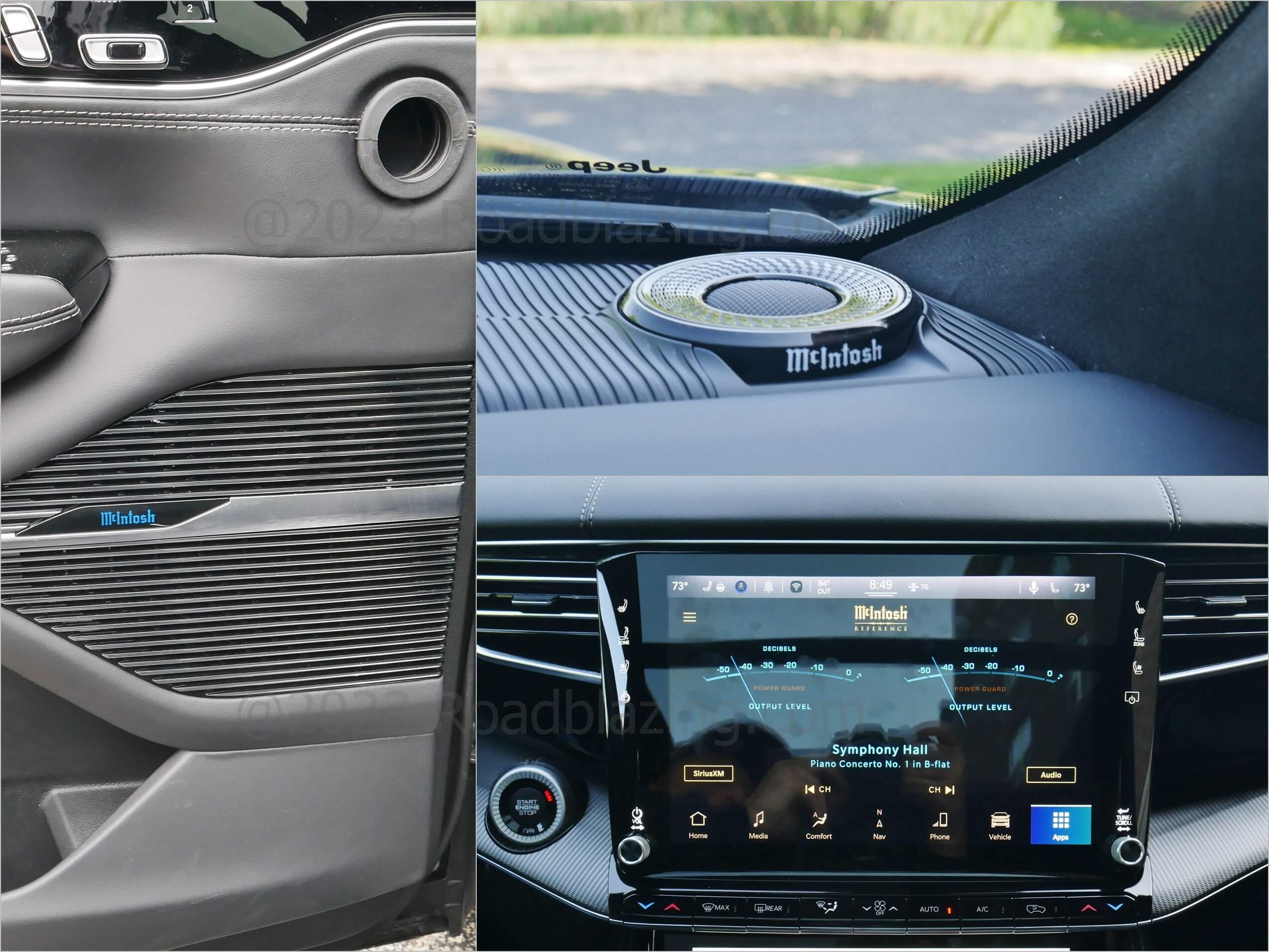 2022 Jeep Grand Wagoneer 6.4L Obsidian 4x4: 23 speaker, 1375 watt McIntosh Labs reference audio system w/ dual VU meters