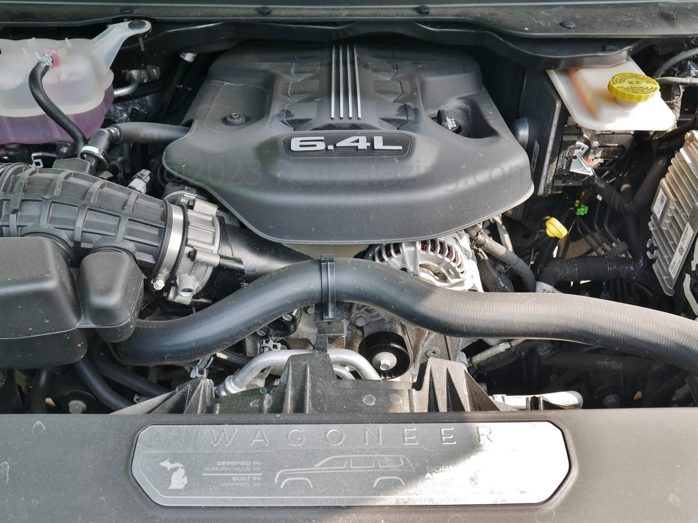 2022 Jeep Grand Wagoneer 6.4L Obsidian 4x4: end of road for "modern" 392 cubic engine "Hemi." Avail. as no cost option MY 2023 on Obsidian Pkg., otherwise replaced with more potent "Hurricane" turbocharged I-6 powerplant